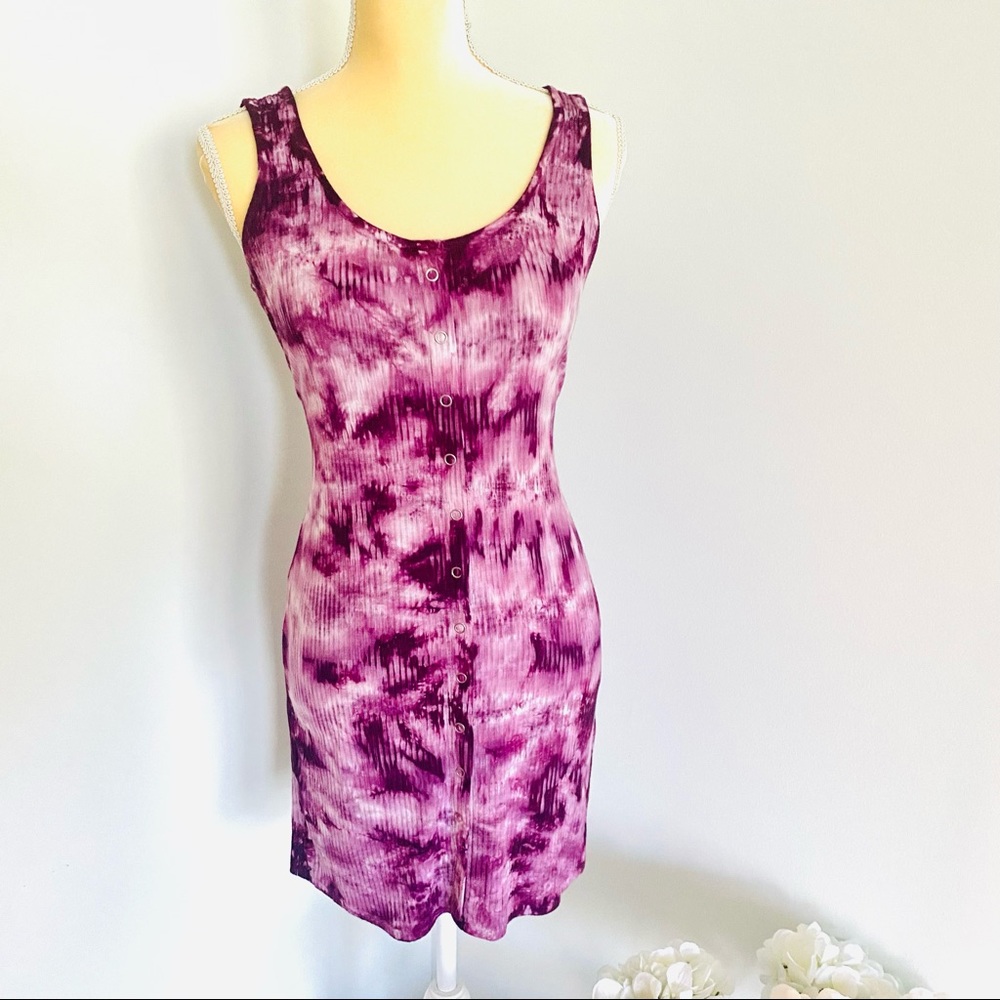 💕Pretty Tie-Dye Sleeveless Summer Dress SZ M